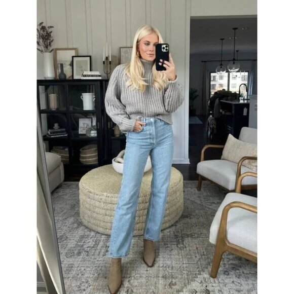 AGOLDE 90's Mid Rise Loose Fit in Wash Snapshot Size US 25 - Picture 16 of 16